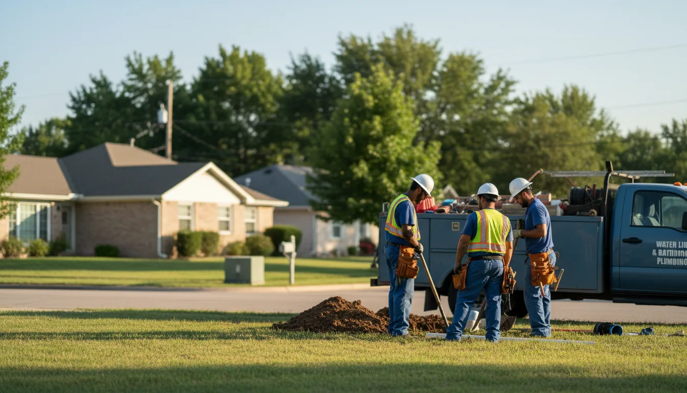 Residential water line and bathroom plumbing service in Saint Petersburg, PA